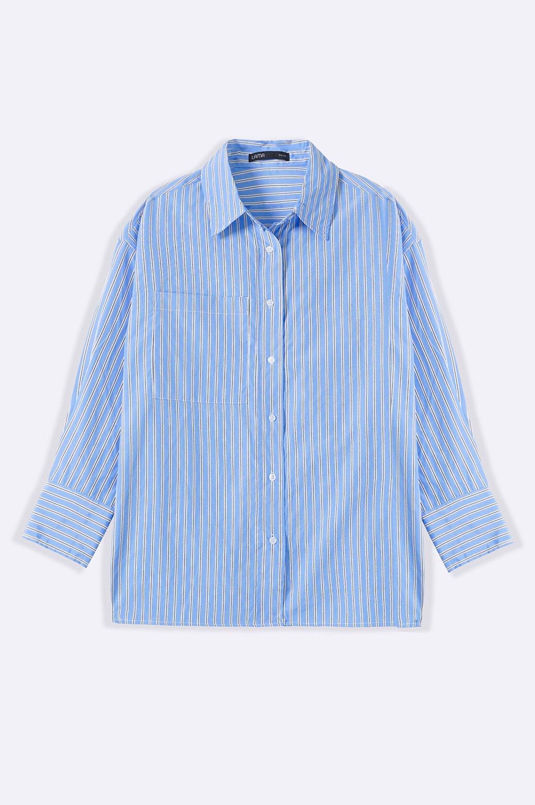 BLUE RELAXED STRIPED SHIRT