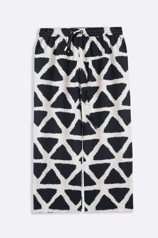 BLACK TRIPTYCH WIDE PANTS