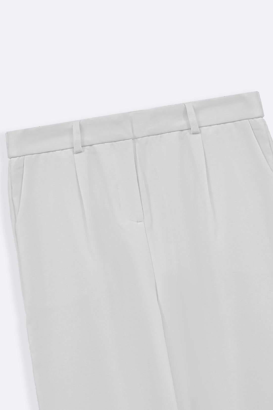 WHITE ANKLE TAILORED TROUSERS