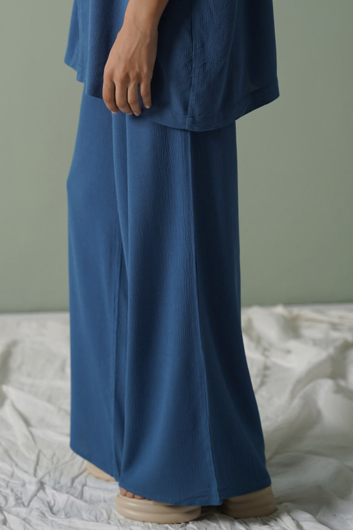 TEAL LONG DRAWSTRING TROUSERS