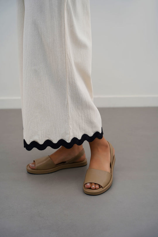 OFF WHITE RIC RAC COTTON CULOTTES