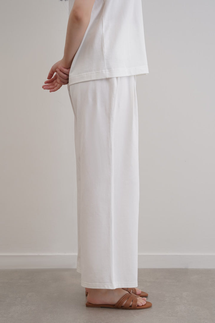 STRAIGHT BOX-PLEAT TROUSERS