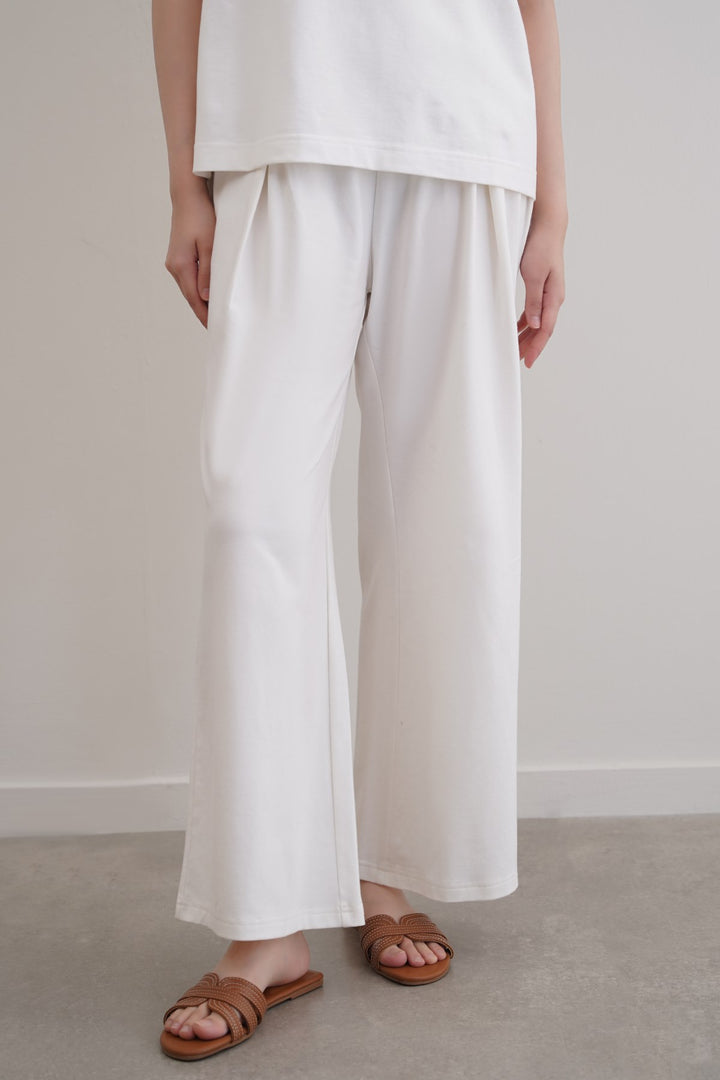 STRAIGHT BOX-PLEAT TROUSERS