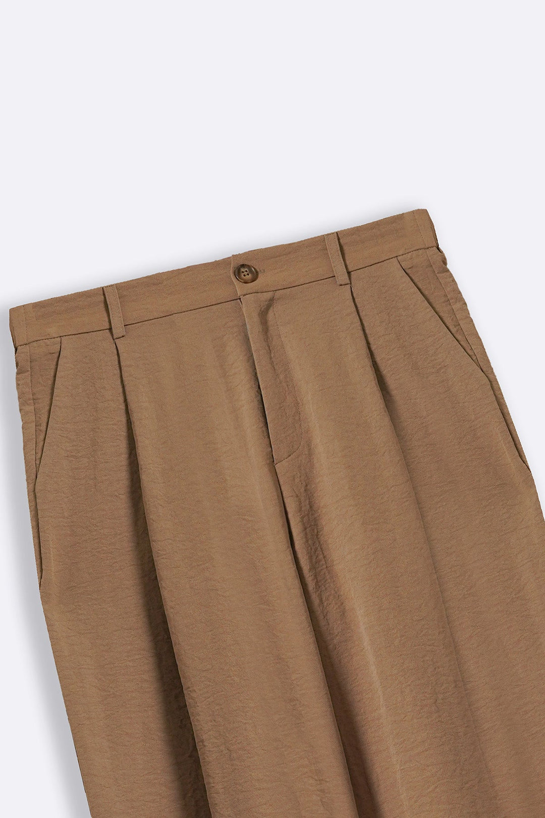 TAUPE ESSENTIAL PLEATED PANTS