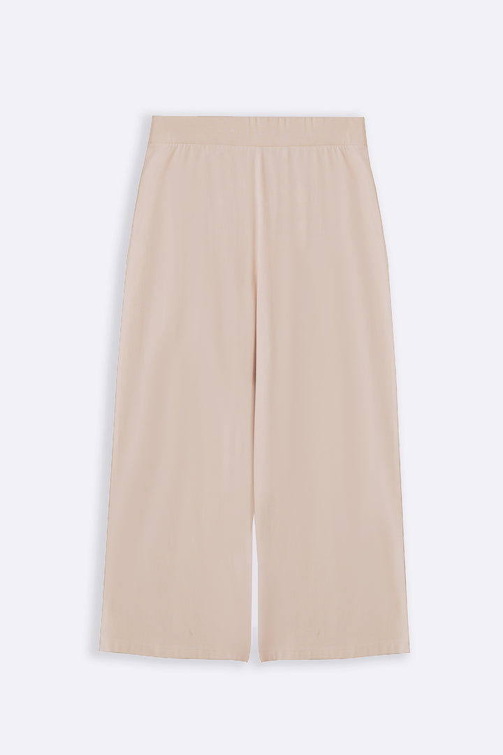 IVORY CROPPED WIDE PANTS