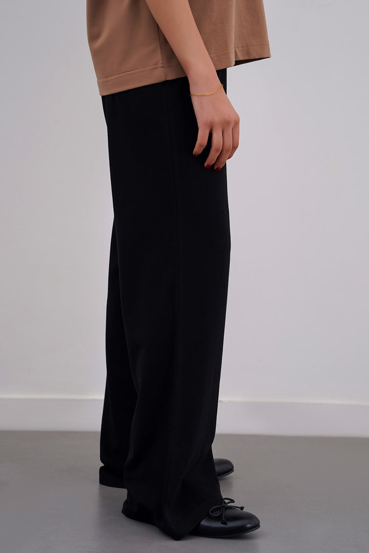 BLACK WIDE LEG PANTS