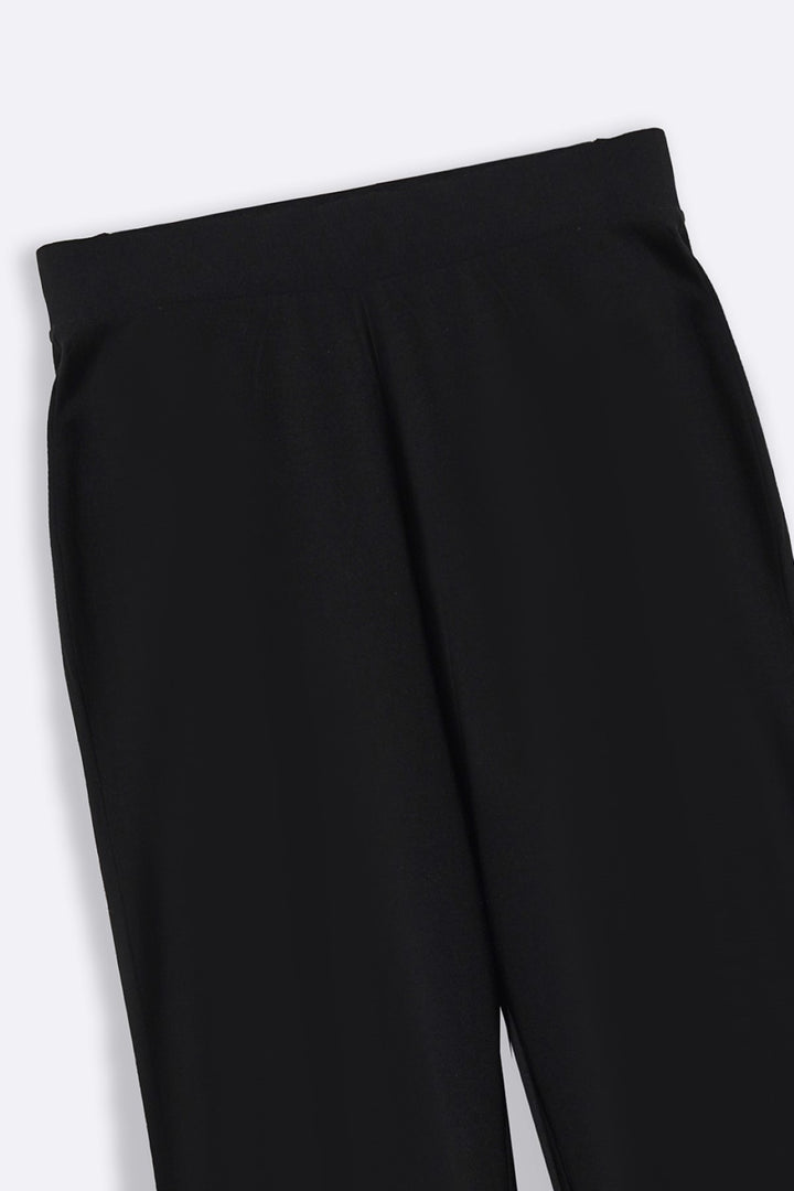 BLACK WIDE LEG PANTS