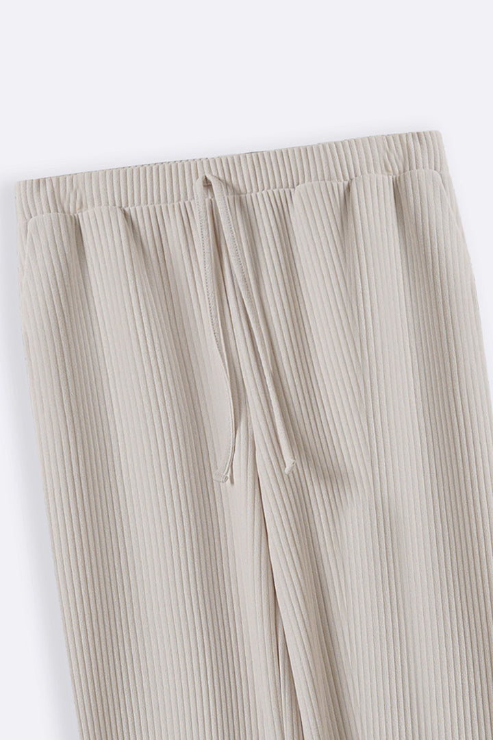 BEIGE LINEA STRETCHY TROUSERS