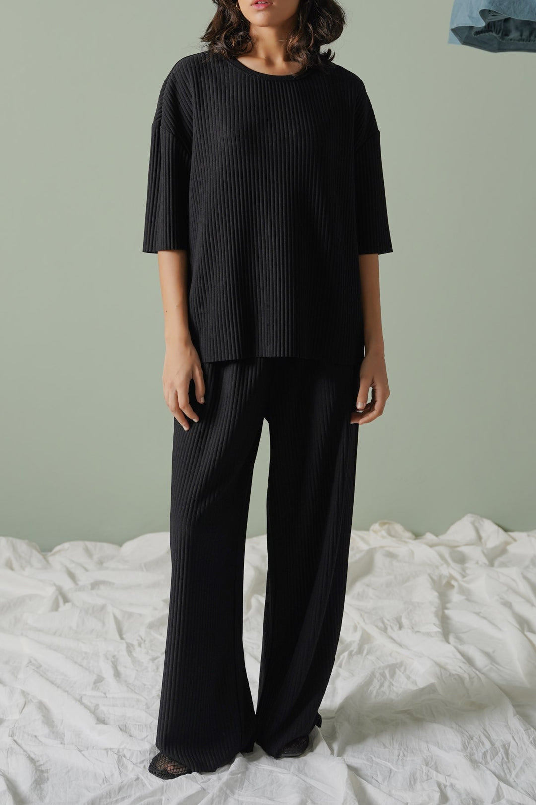 BLACK LINEA STRETCHY TROUSERS