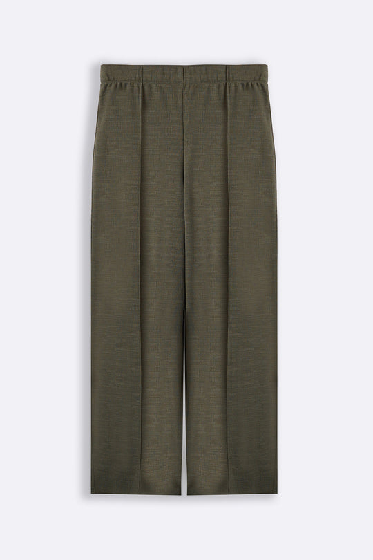 SAGE GREEN STRETCHY PANTS WITH PLEAT
