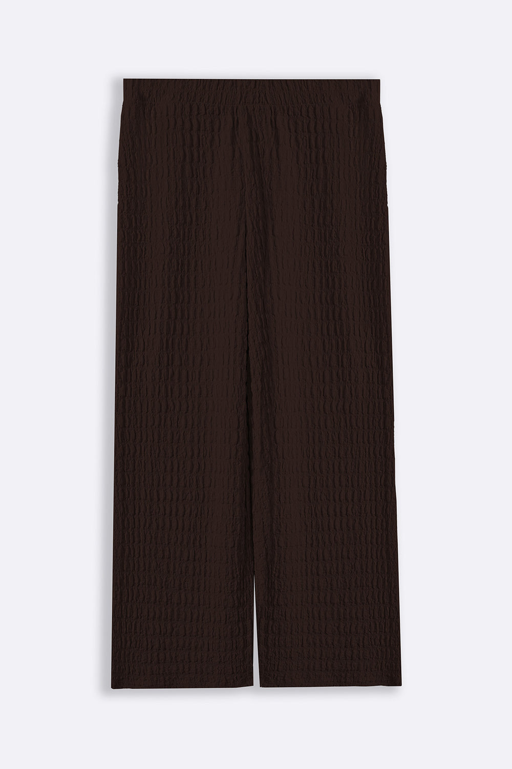 BROWN BUBBLE CRINKLE PANTS