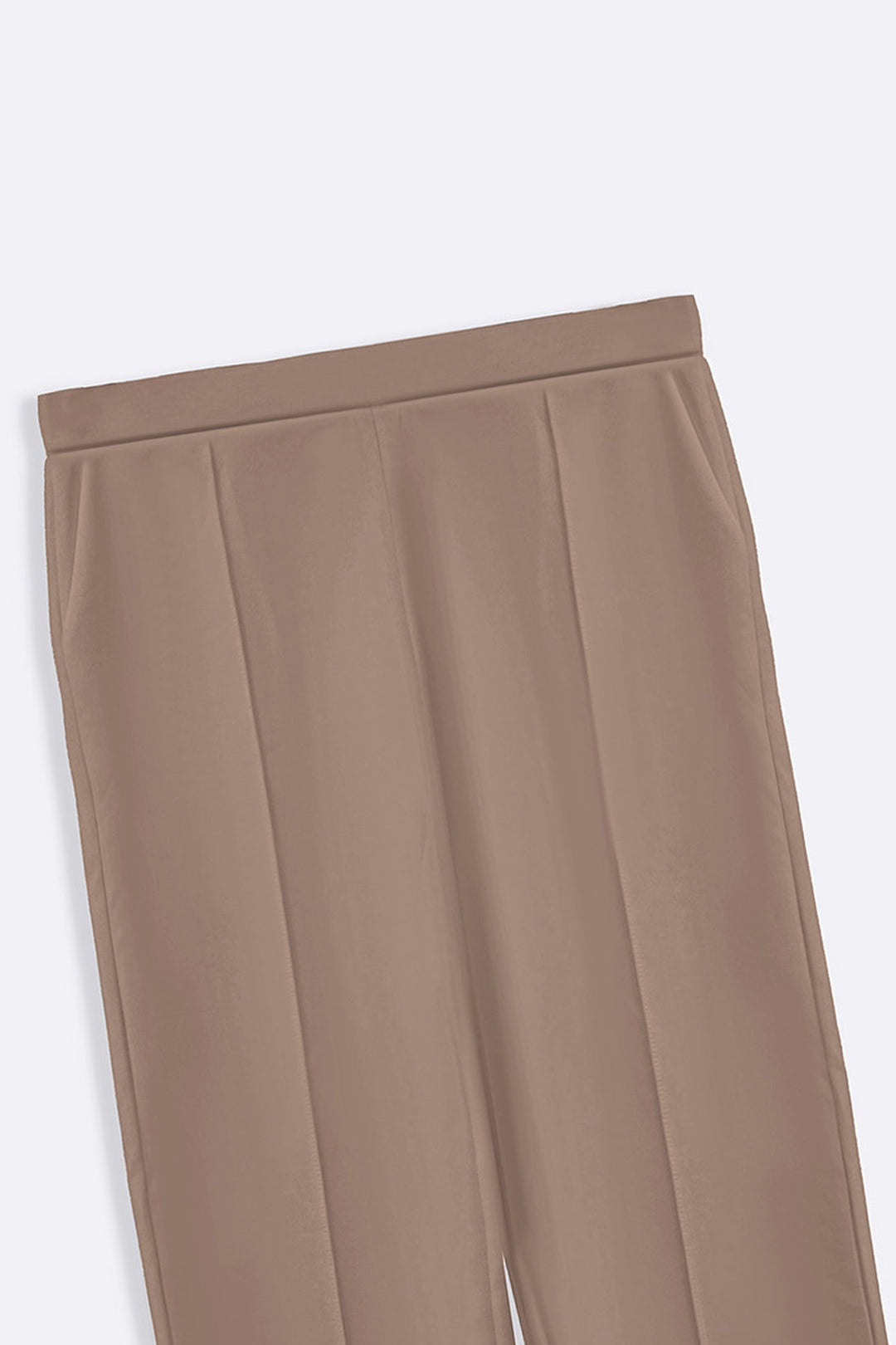 KHAKI STRAIGHT LOOSE TROUSERS