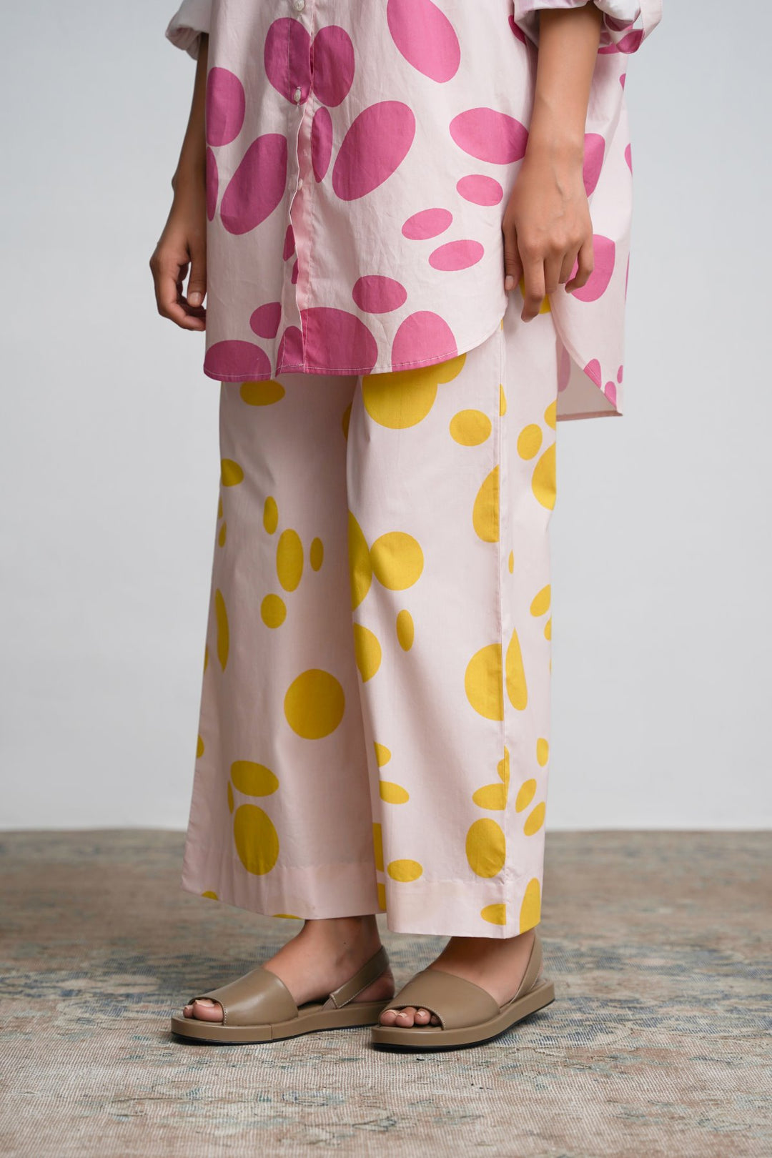 LEMON POPLIN PANTS