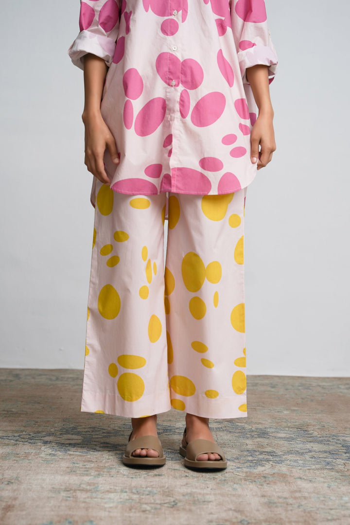 LEMON POPLIN PANTS