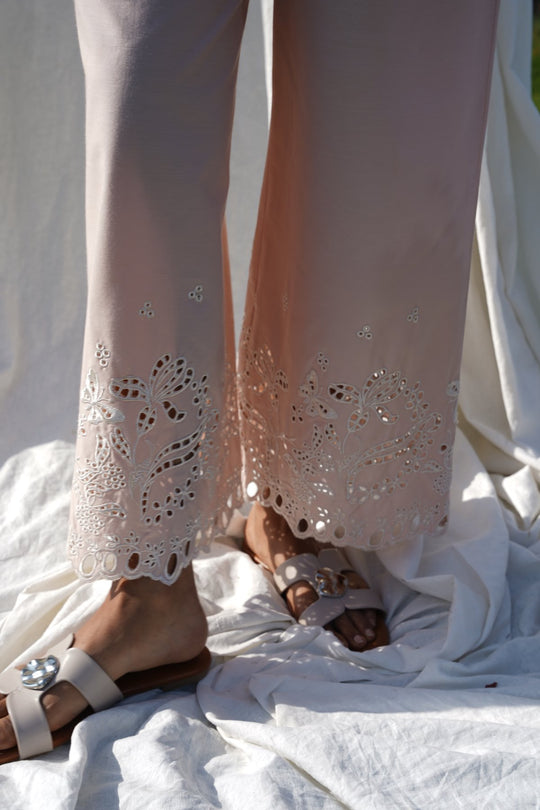PINK WILD BALLERINA CUTWORK PANTS