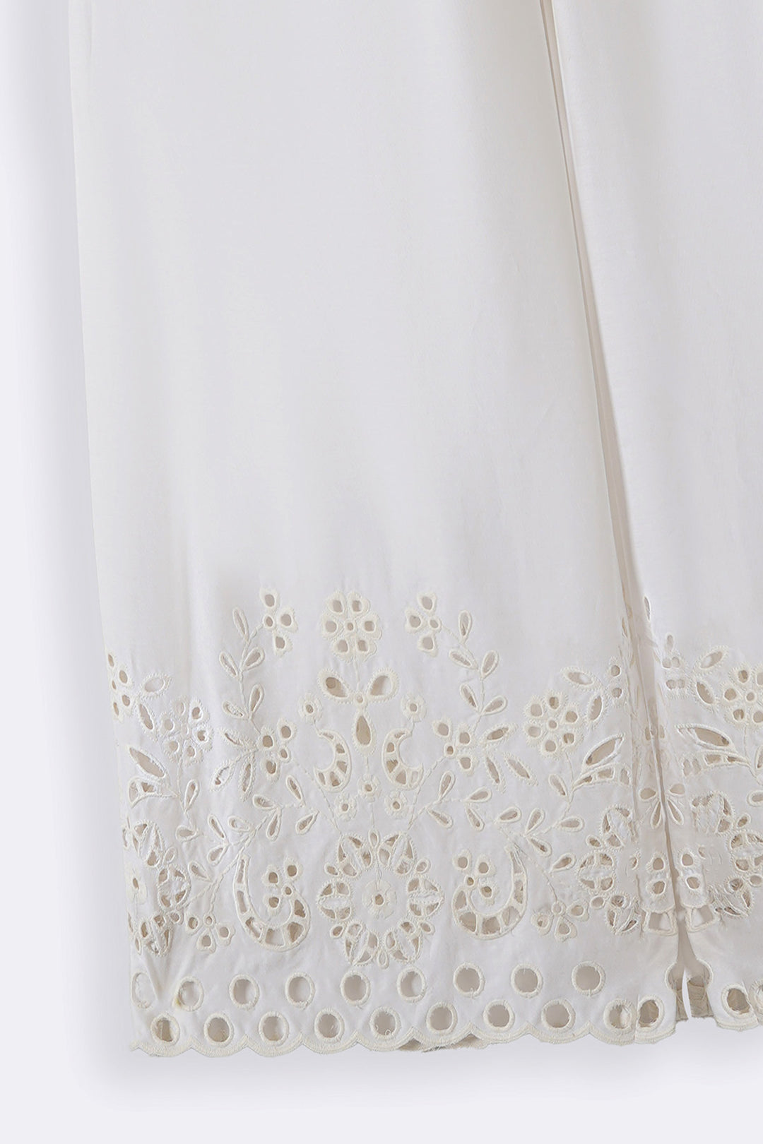 CREME CUTWORK PANTS