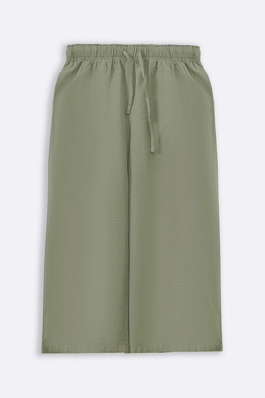 GREEN ESSENTIAL COTTON CULOTTES