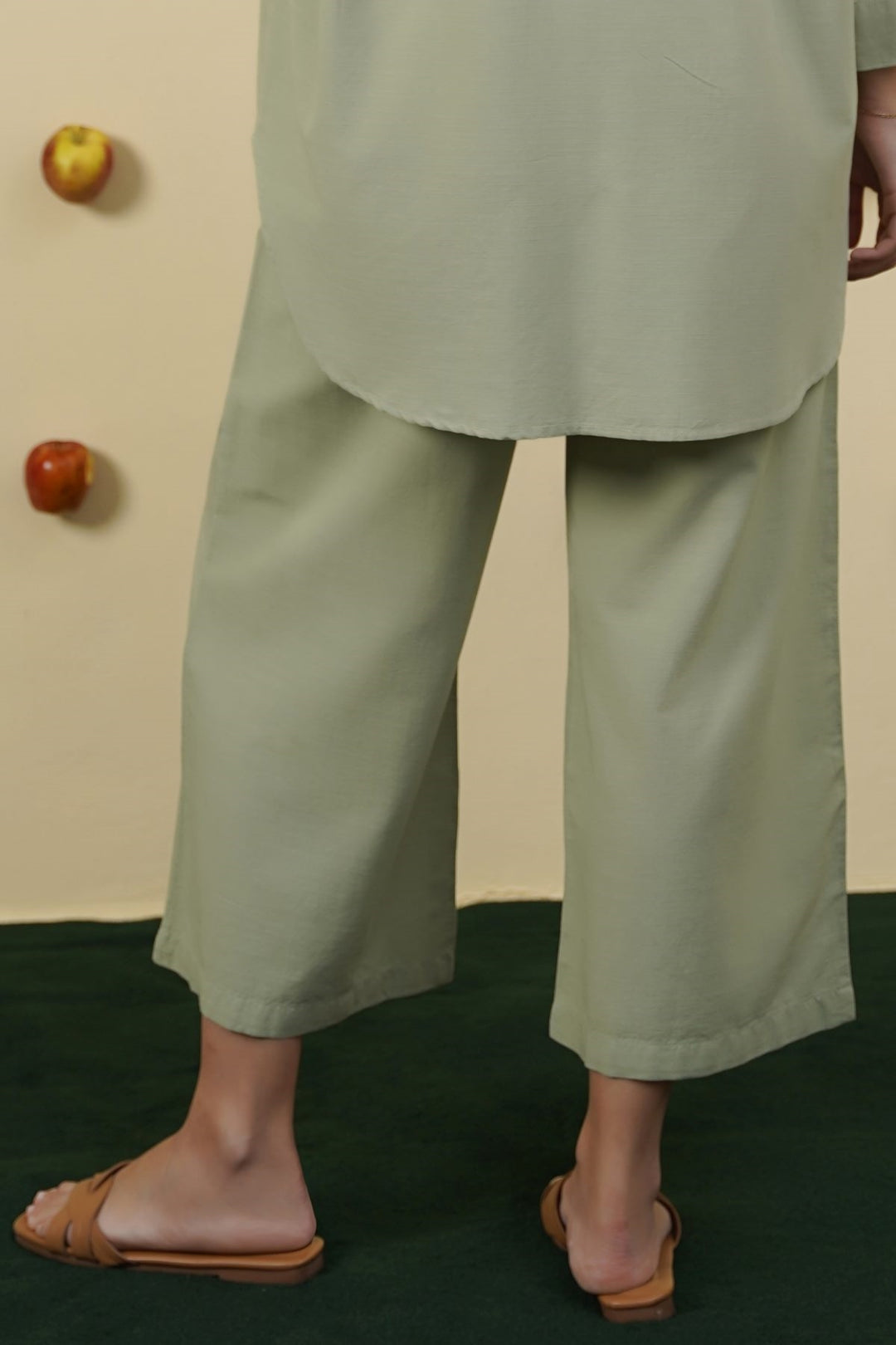 GREEN ESSENTIAL COTTON CULOTTES