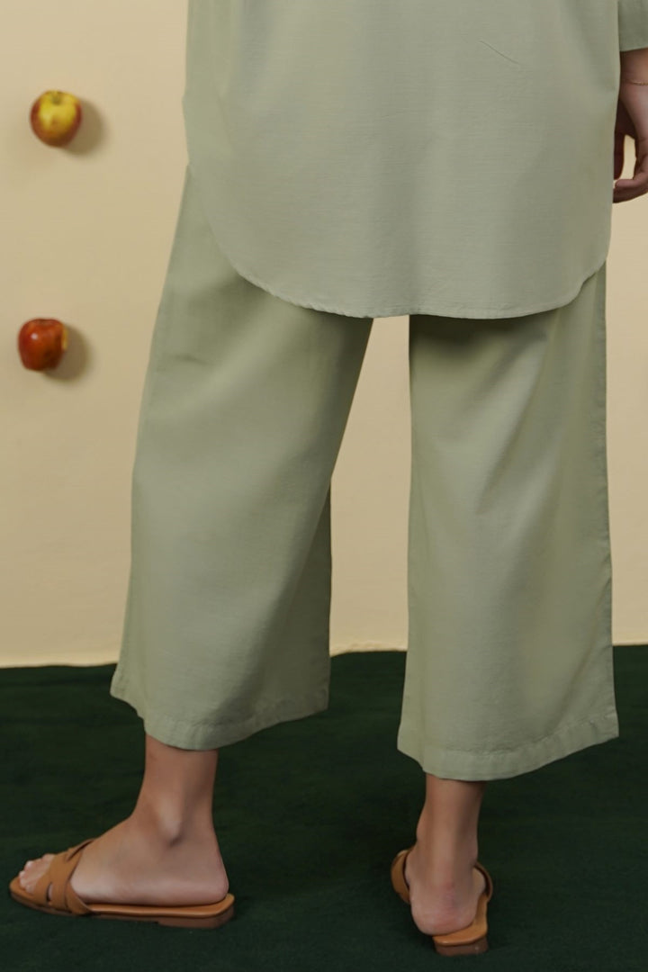 GREEN ESSENTIAL COTTON CULOTTES