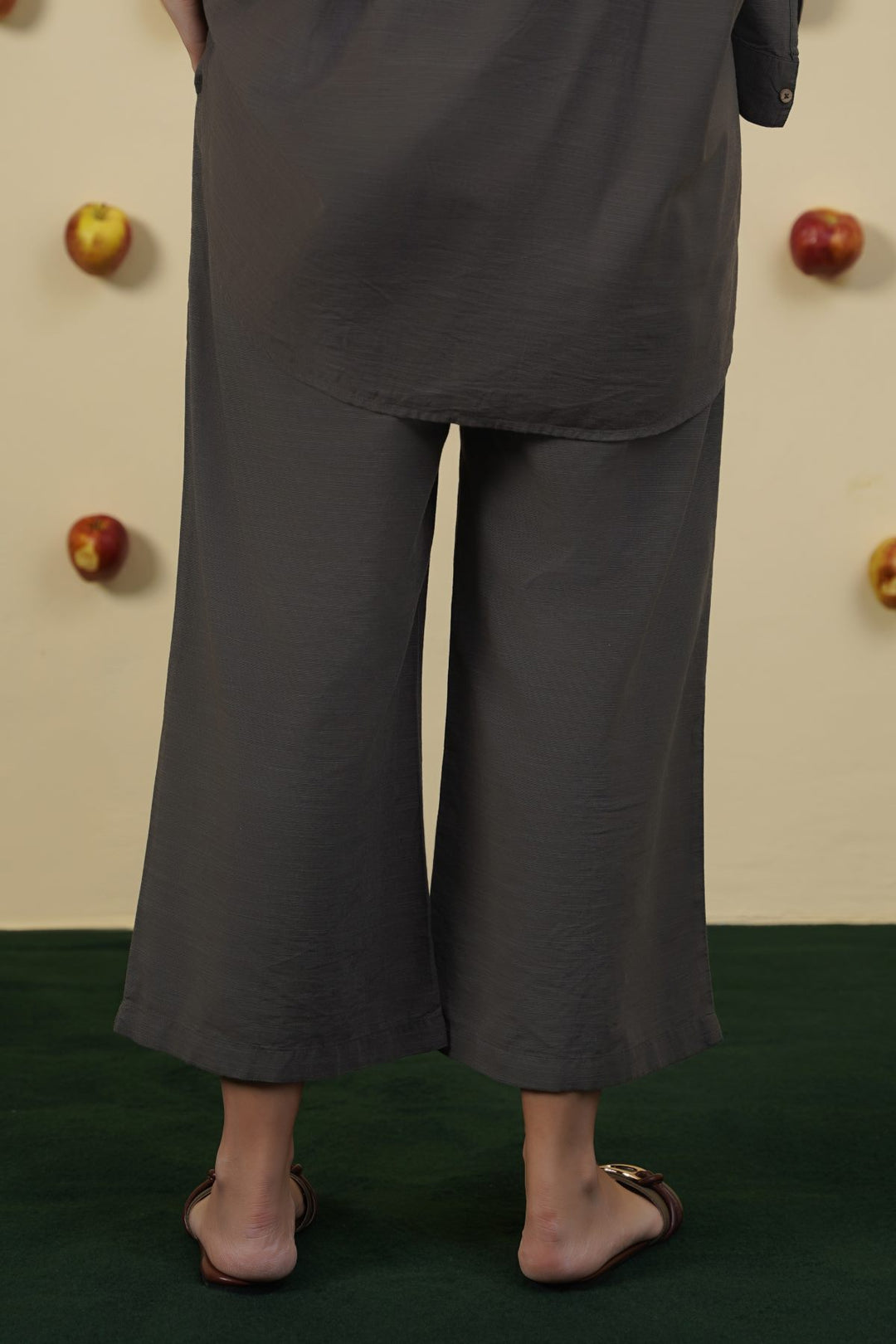 MOUSE GREY ESSENTIAL COTTON CULOTTES