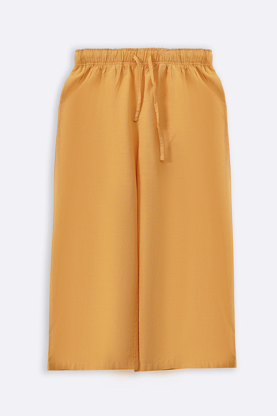 YELLOW ESSENTIAL COTTON CULOTTES