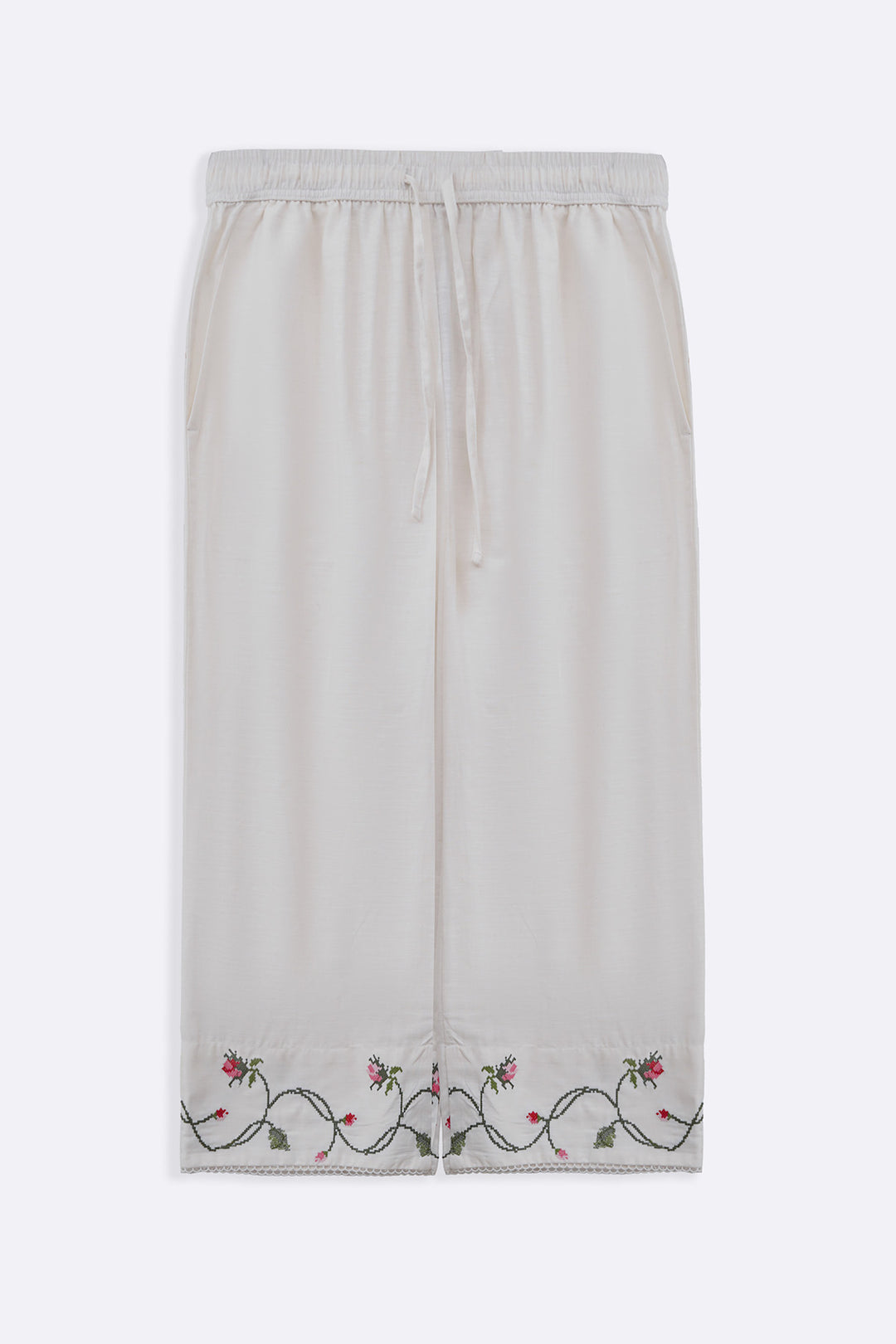 WHITE ROSATINI PANTS