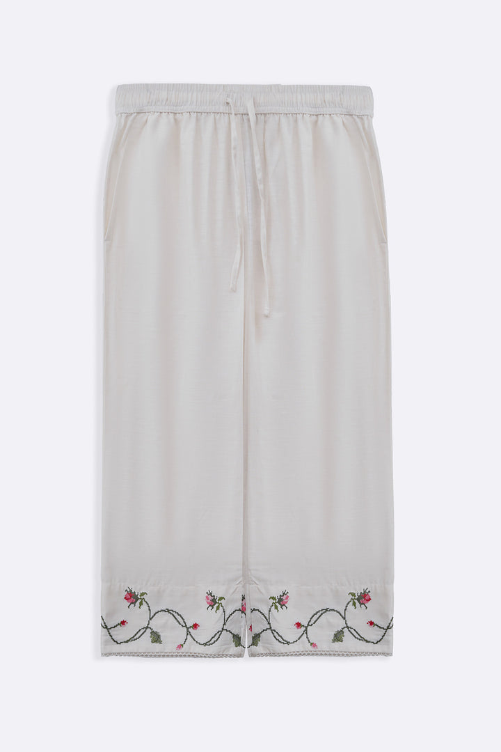 WHITE ROSATINI PANTS