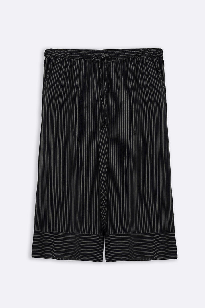 BLACK CURVE STRIPED CULOTTES