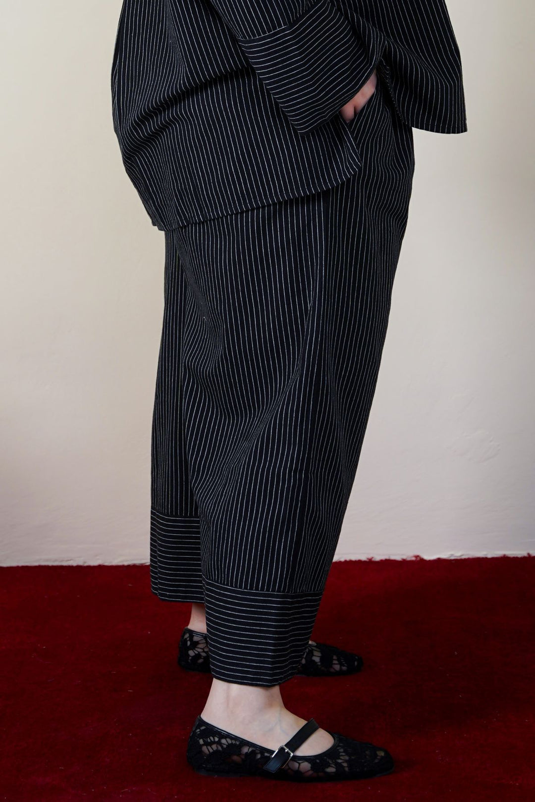 CURVE STRIPED CULOTTES