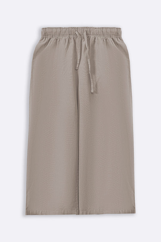 BEIGE ESSENTIAL COTTON CULOTTES