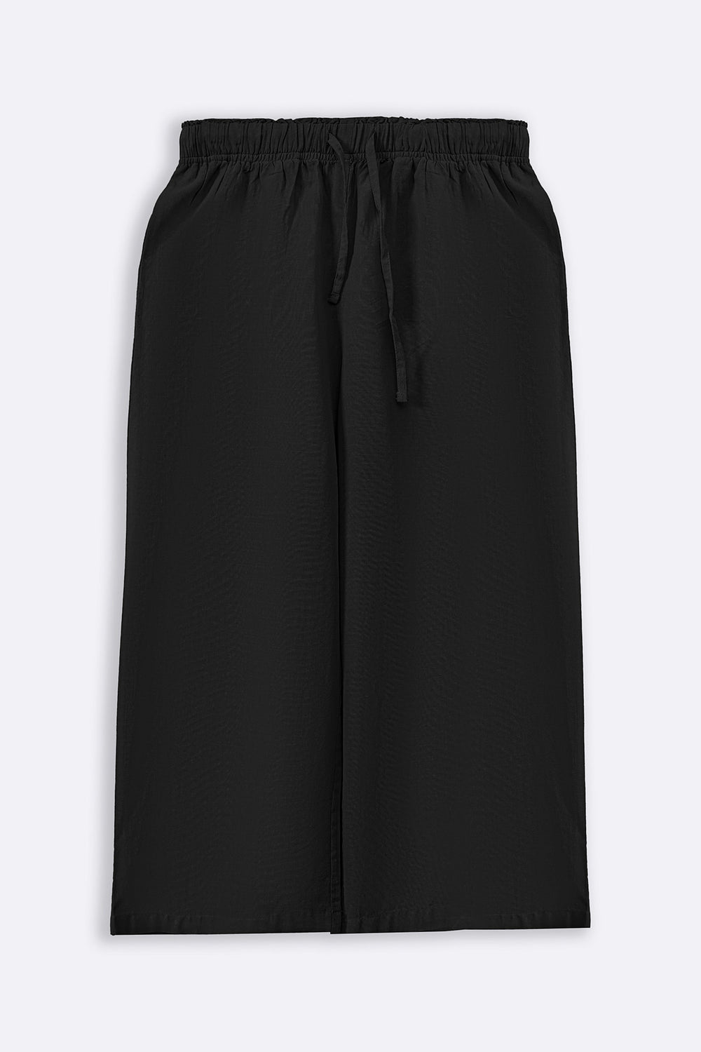 BLACK ESSENTIAL COTTON CULOTTES