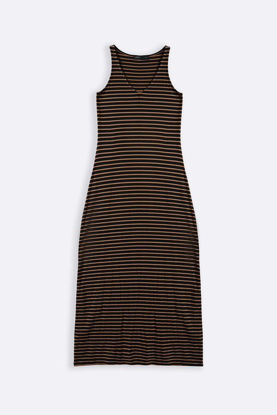 BLACK STRIPED SUMMER DRESS