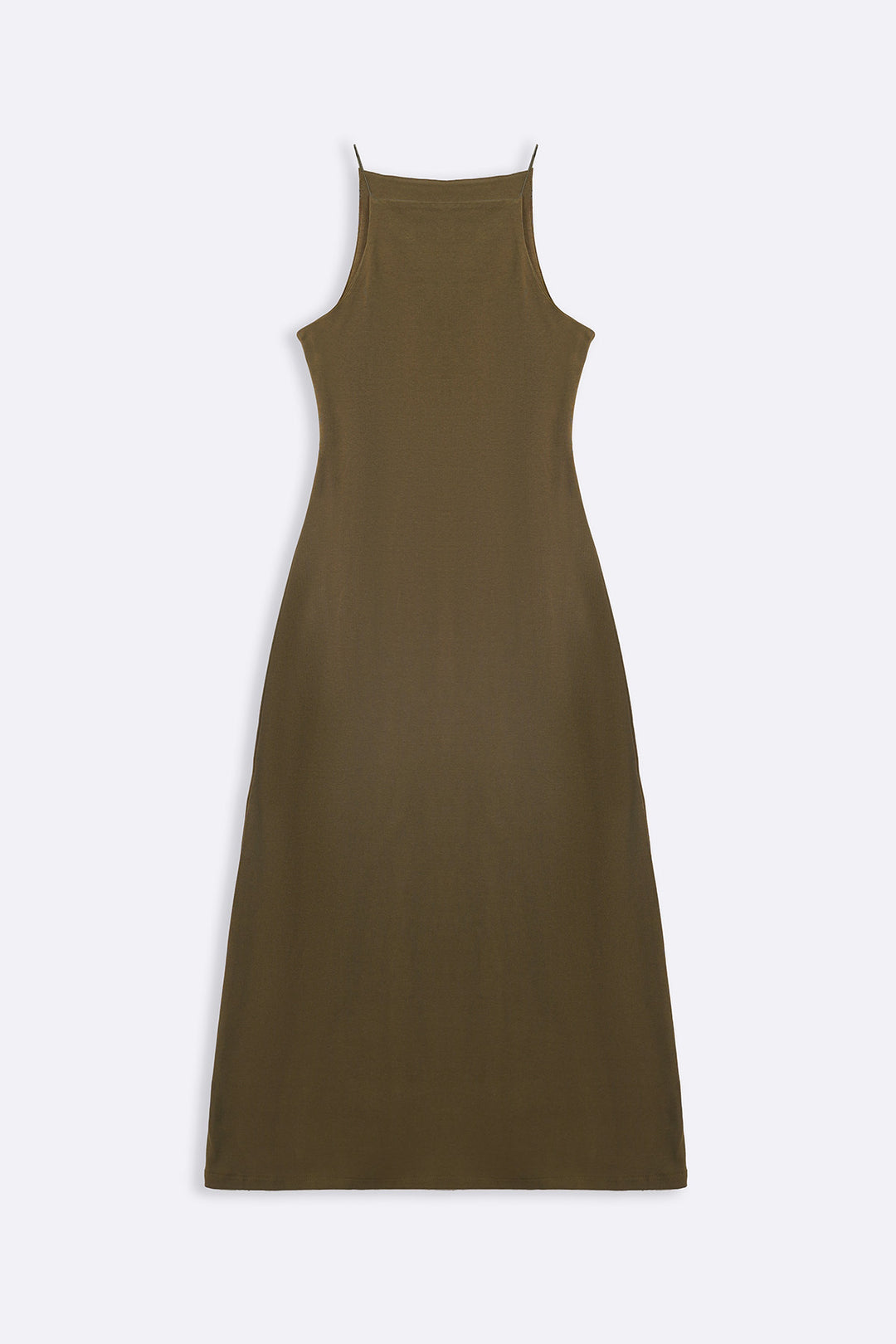 OLIVE BODYCON A-LINE DRESS