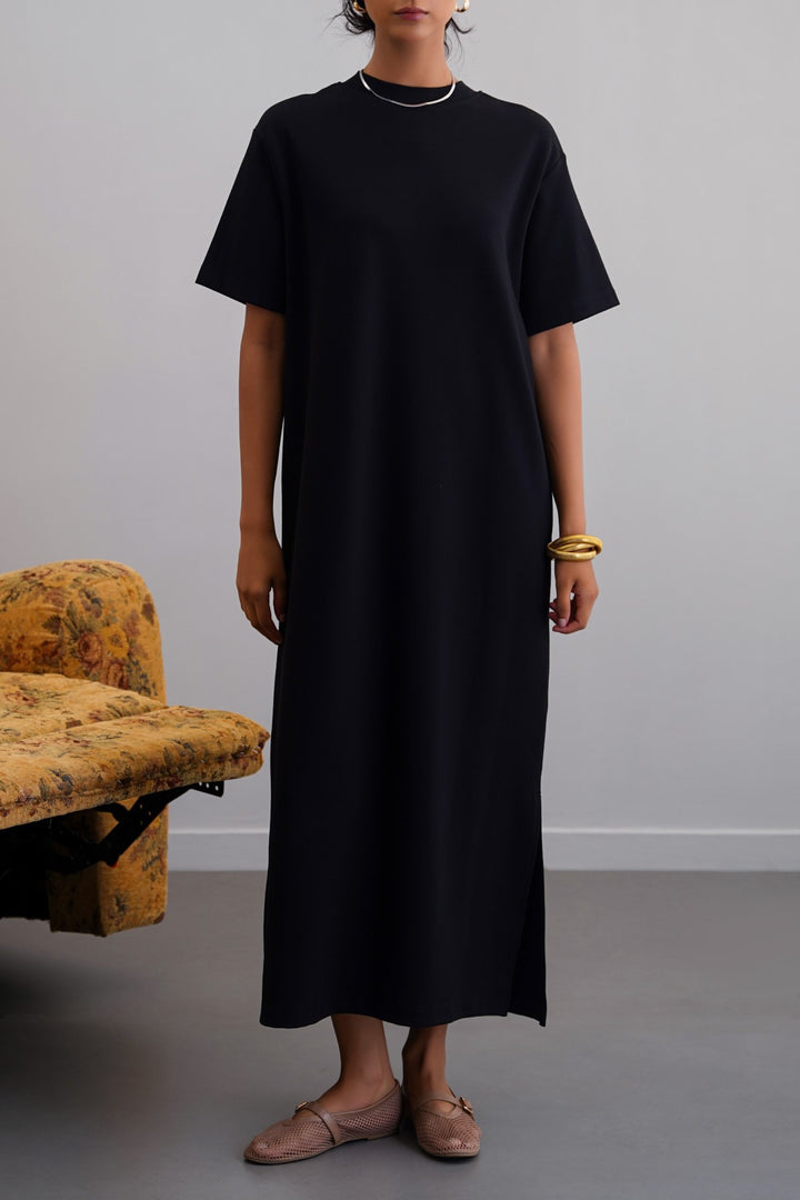 BLACK THE OMA T-DRESS