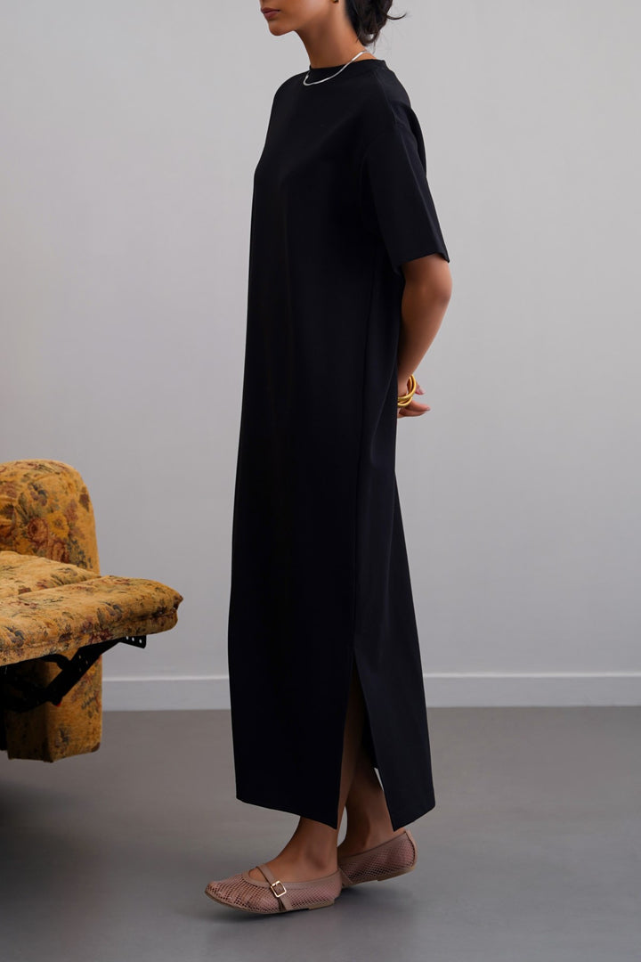 BLACK THE OMA T-DRESS