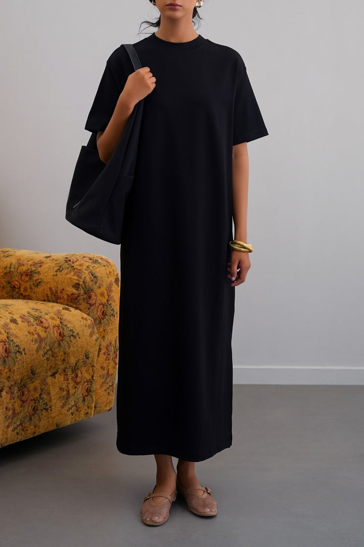 BLACK THE OMA T-DRESS