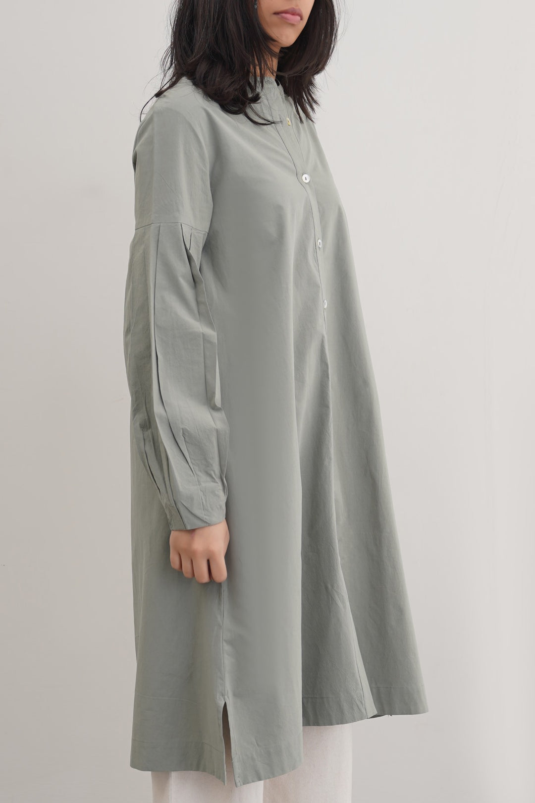GREEN MINIMALIST TUNIC DRESS