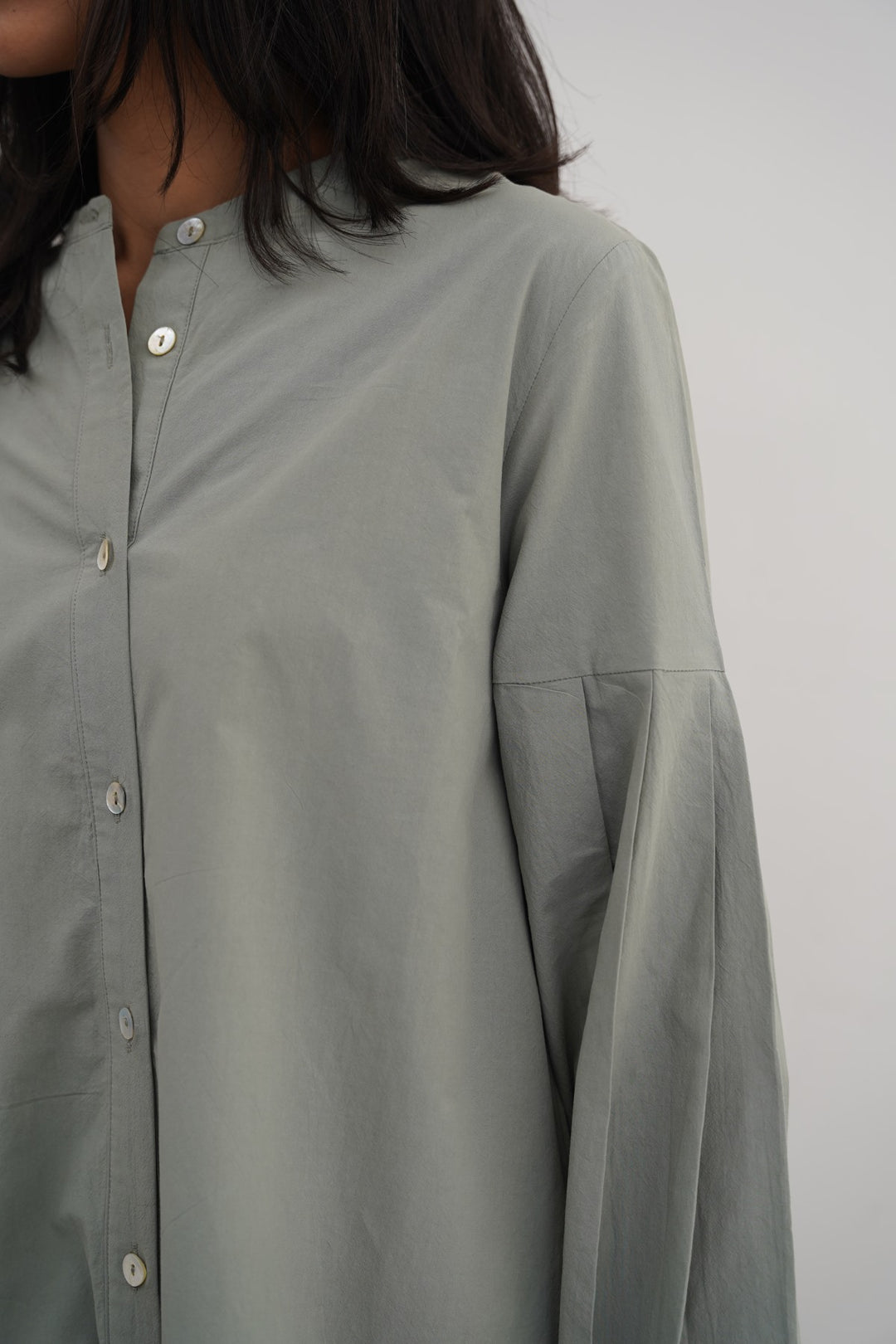 GREEN MINIMALIST TUNIC DRESS