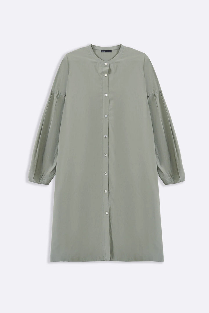 GREEN MINIMALIST TUNIC DRESS