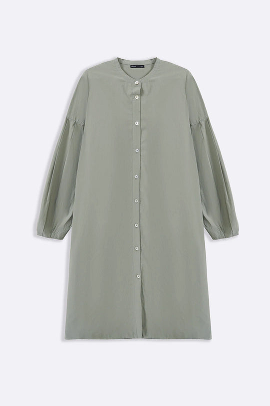 GREEN MINIMALIST TUNIC DRESS