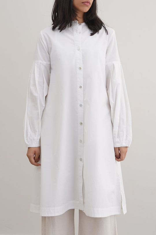 WHITE MINIMALIST TUNIC DRESS