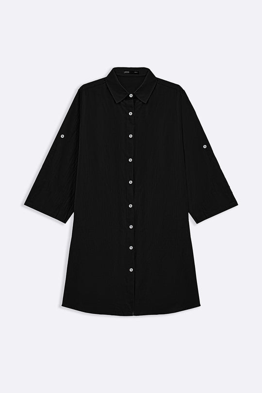 BLACK ORGANIC COTTON TUNIC