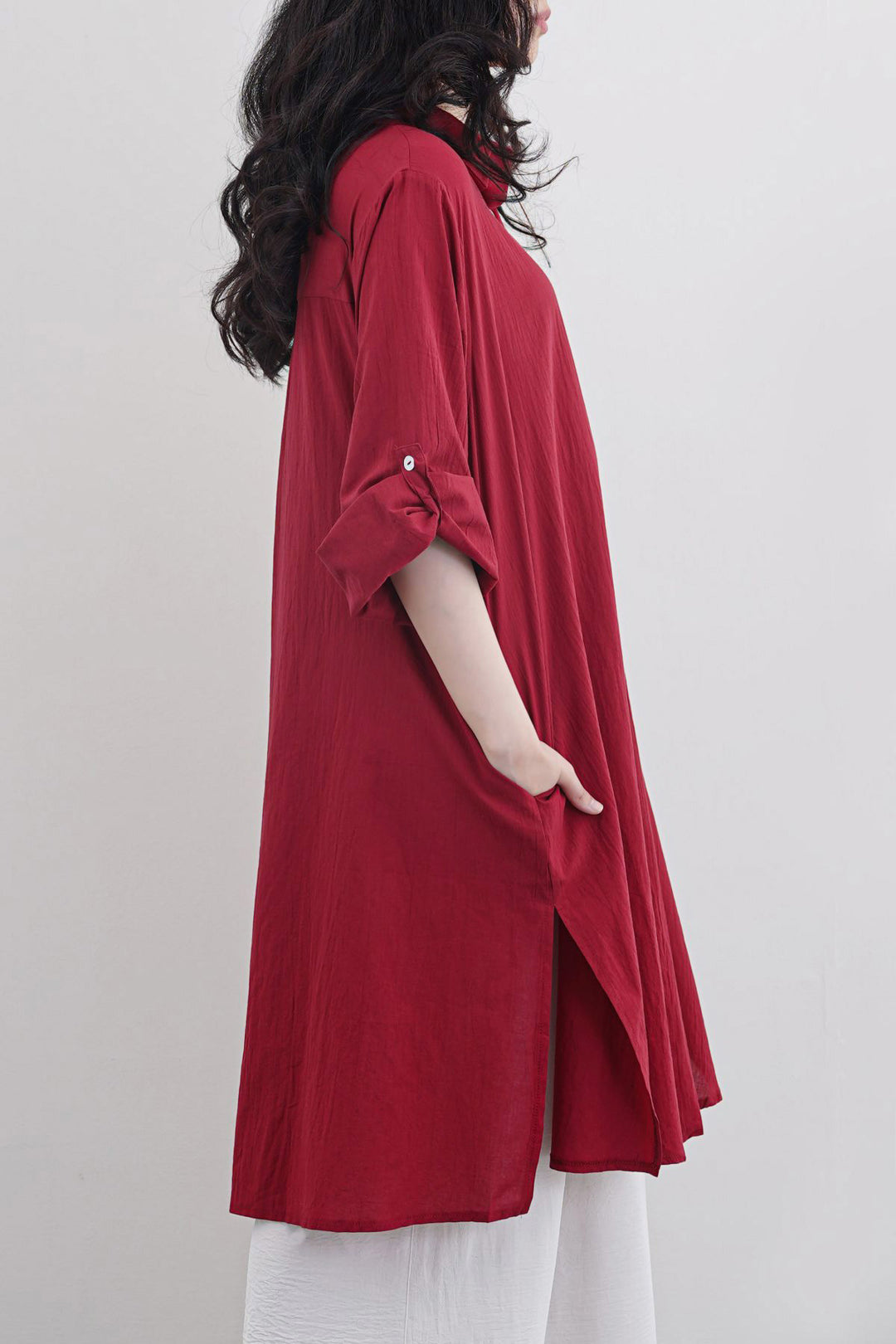 MAROON ORGANIC COTTON TUNIC