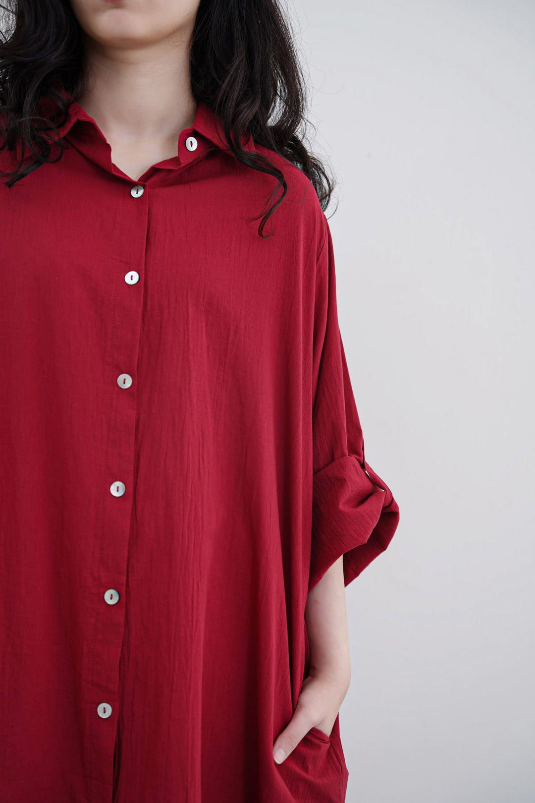 MAROON ORGANIC COTTON TUNIC