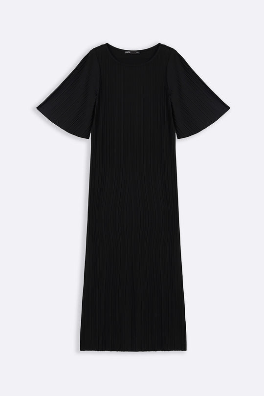 BLACK CONTOUR MAXI DRESS