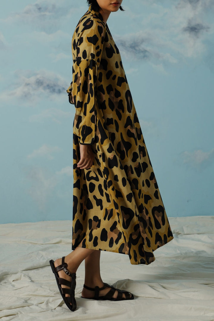 YELLOW SAVANNAH FLARED DRESS