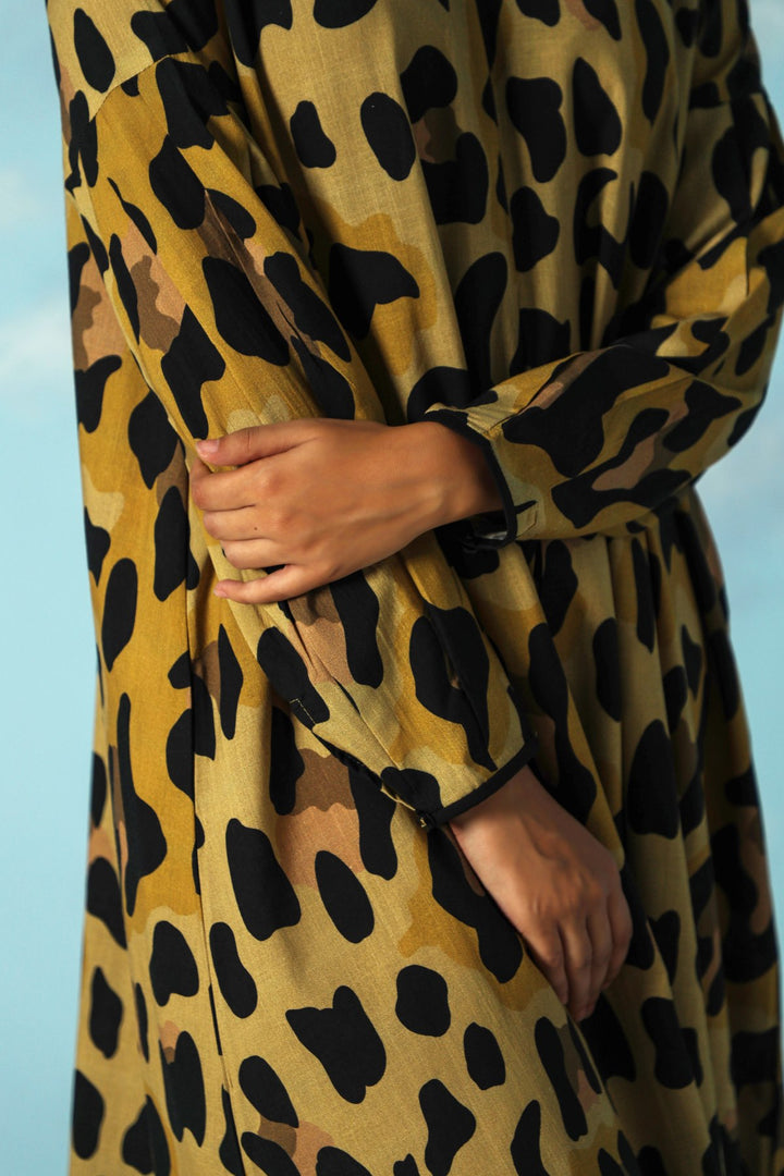 YELLOW SAVANNAH FLARED DRESS