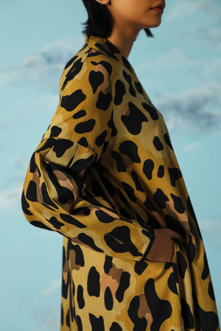 YELLOW SAVANNAH FLARED DRESS