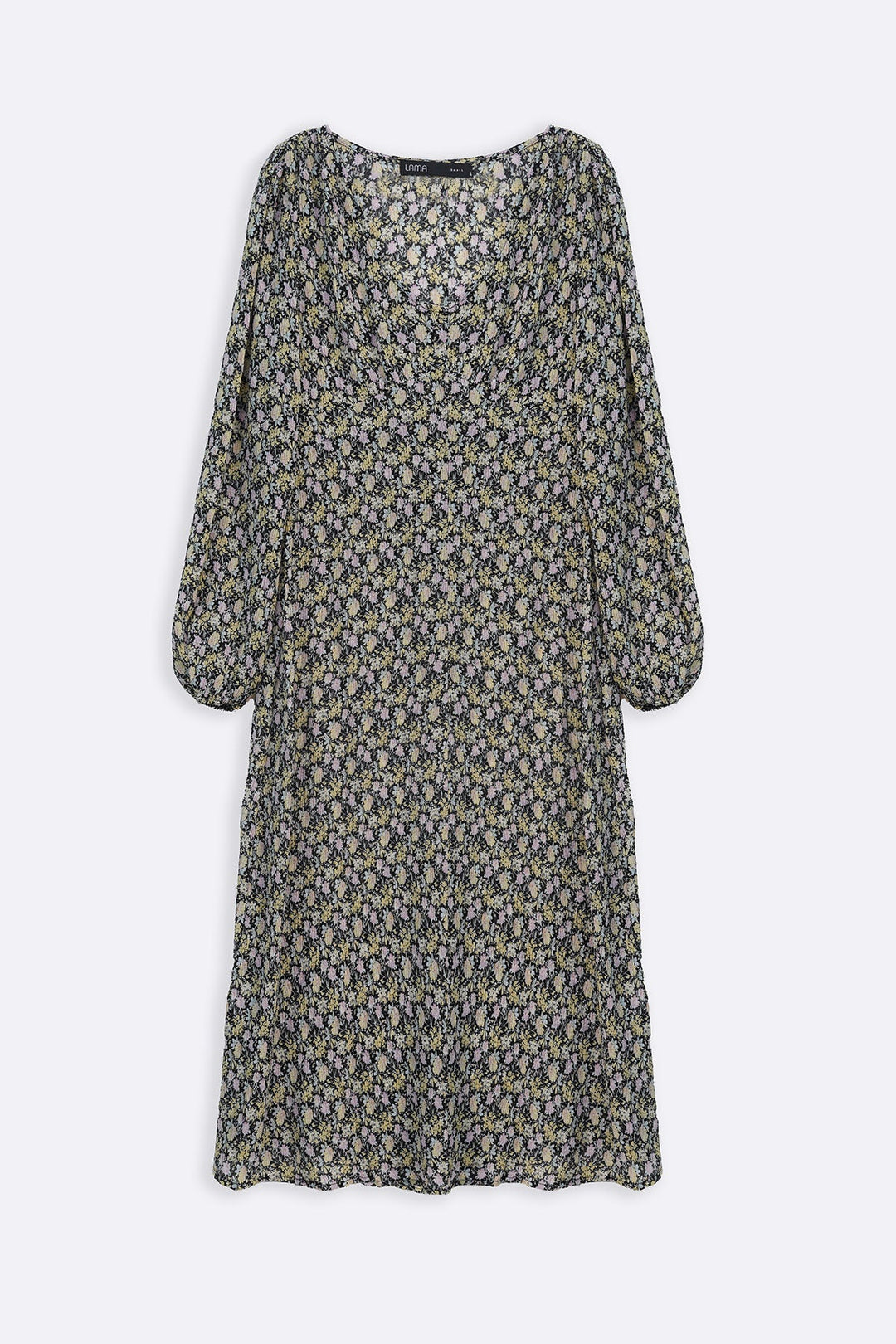 GREEN PRINTED MIDI DRESS