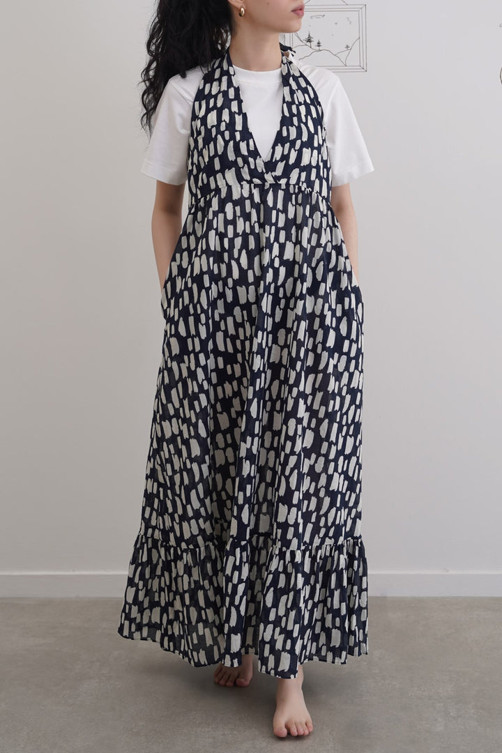 COTTON HALTER DRESS